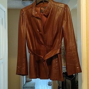 Beautiful brown leather jacket